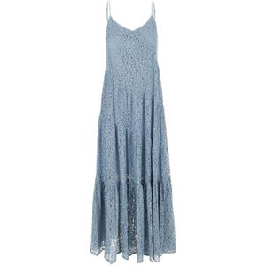 Michael Kors, Dames, Jurken, Blauw, Maat: S Nylon,