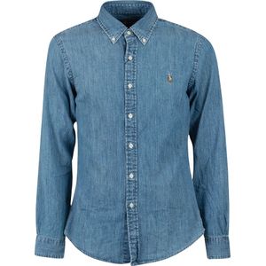 Ralph Lauren, Heren, Overhemden, Blauw, Maat: S Denim,