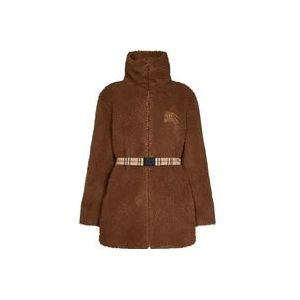 Burberry Faux Fur Shearling Jassen , Brown , Dames , Maat: 2XS