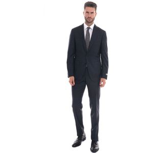 Canali, Heren, Pakken, Blauw, Maat: 2XL Wol,