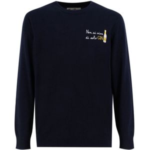 Saint Barth, Heren, Truien, Blauw, Maat: S Wol,