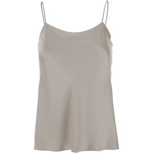 Herno, Dames, Tops, Grijs, Maat: S Satijn,
