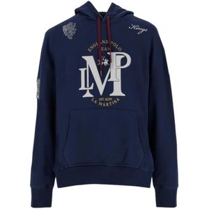 La Martina, Heren, Sweatshirts & Hoodies, Blauw, Maat: 3XL Katoen,