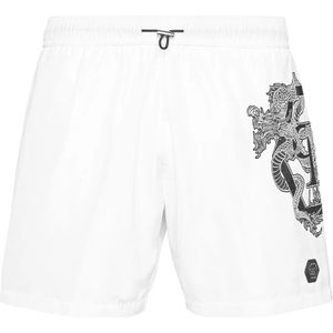 Philipp Plein, Heren, Badkleding, Wit, Maat: S Poliester,