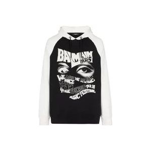 Balmain Festival hoodie , Black , Heren , Maat: XL