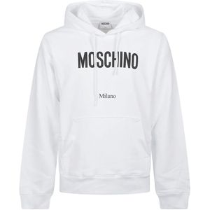Moschino, Heren, Sweatshirts & Hoodies, Wit, Maat: S