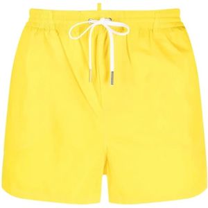 Dsquared2 Gele Icon Logo Zwembroek , Yellow , Heren , Maat: L