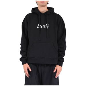 Bonsai, Heren, Sweatshirts & Hoodies, Zwart, Maat: M Katoen,