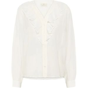 Kaffe, Dames, Blouses & Shirts, Wit, Maat: S