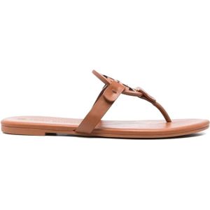 Tory Burch - Sandalen - Bruin - Leer - Zachte Leren Casual