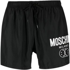 Moschino, Heren, Badkleding, Zwart, Maat: XL Poliester,