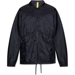 Moncler, Heren, Jassen, Blauw, Maat: M Polyamide,