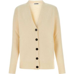 Jil Sander, Dames, Truien, Beige, Maat: XS Wol,