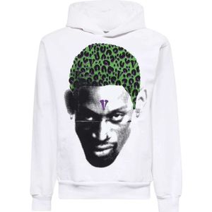 Vlone, Heren, Sweatshirts & Hoodies, Wit, Maat: XL Katoen,