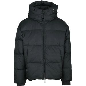 Emporio Armani, Heren, Jassen, Zwart, Maat: XL Polyamide,