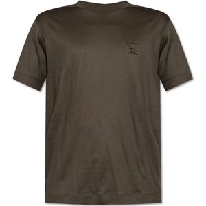 Emporio Armani, Heren, Tops, Groen, Maat: S Katoen,