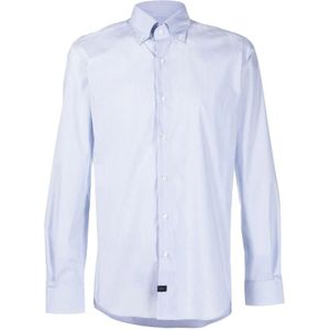 Fay, Heren, Overhemden, Wit, Maat: S Katoen,