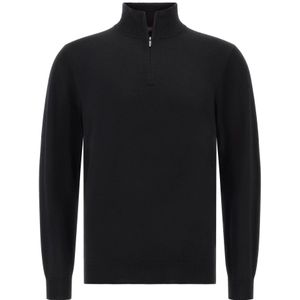 Boggi Milano - Trui - Zwart - Merino Wol - Lange Mouw