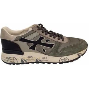 Premiata Groene Nylon Suède Mick Sneakers , Gray , Heren , Maat: 45 EU