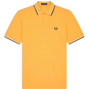 Fred Perry, Heren, Tops, Oranje, Maat: 4XS Katoen,