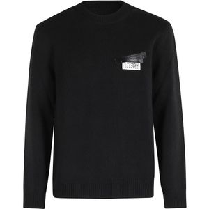 MM6 Maison Margiela, Heren, Truien, Zwart, Maat: M