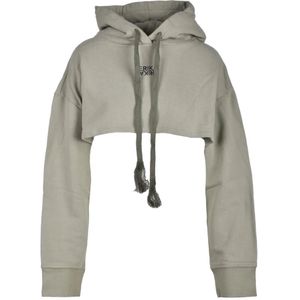 Erika Cavallini, Dames, Sweatshirts & Hoodies, Groen, Maat: L Katoen,