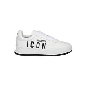 Dsquared2 Canadese Sneakers met Contrasterende Details , White , Heren , Maat: 41 1/2 EU