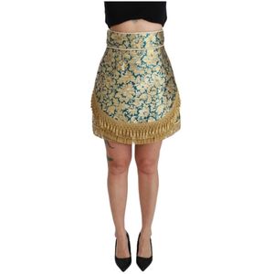 Dolce & Gabbana, Dames, Rokken, Veelkleurig, Maat: 2XS Brokaat,