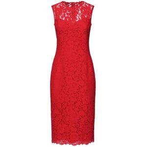 Dolce & Gabbana, Dames, Jurken, Rood, Maat: XS Katoen,