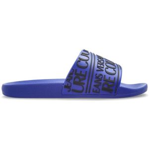 Versace Jeans Couture - Slippers - Blauw - Heren - Met Logo