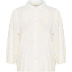 Kaffe, Dames, Blouses & Shirts, Wit, Maat: M Linnen,