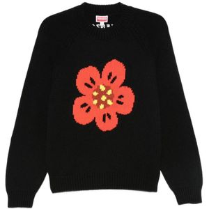 Kenzo, Dames, Truien, Zwart, Maat: XS Leer,