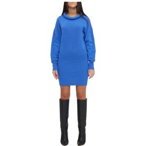 Federica Tosi, Dames, Jurken, Blauw, Maat: XS Wol,