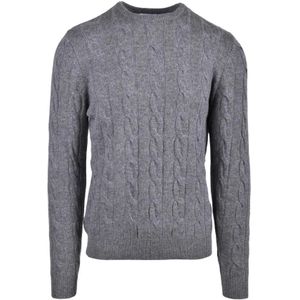 Malo, Heren, Truien, Grijs, Maat: S Wol,