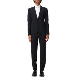 Emporio Armani, Heren, Pakken, Blauw, Maat: S Tweed,