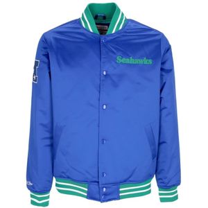 Mitchell & Ness, Heren, Jassen, Blauw, Maat: M Zijde,