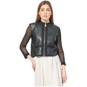 Relish, Dames, Jassen, Zwart, Maat: M Leer,