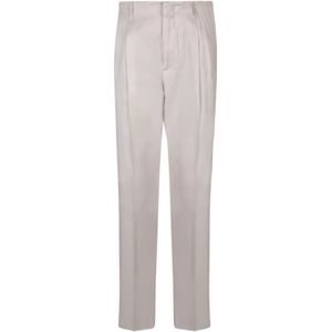 Lardini, Heren, Broeken, Wit, Maat: S Linnen,