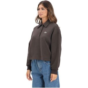 Lacoste, Dames, Tops, Bruin, Maat: L Katoen,
