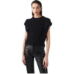 Iro, Dames, Truien, Zwart, Maat: S Katoen,