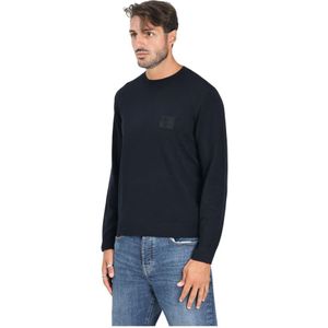 Armani Exchange, Heren, Truien, Blauw, Maat: XL
