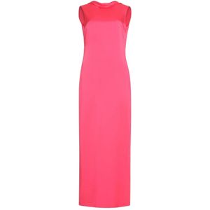 Versace Gedrapeerde Sheath Jurk met Achtersplit , Pink , Dames , Maat: XS