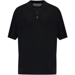 Golden Goose, Heren, Truien, Zwart, Maat: L Leer,