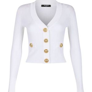 Balmain Witte Truien voor Vrouwen , White , Dames , Maat: XS