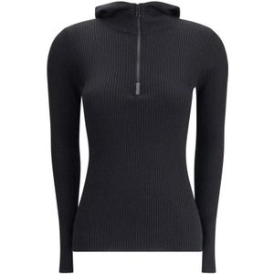 Brunello Cucinelli, Dames, Truien, Zwart, Maat: XL Zijde,
