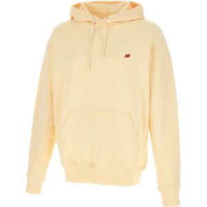 New Balance, Heren, Sweatshirts & Hoodies, Beige, Maat: L Katoen,