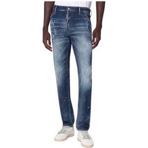Dsquared2, Heren, Jeans, Blauw, Maat: 2XL Katoen,