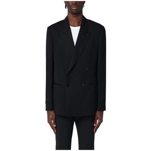 Lardini, Heren, Jassen, Zwart, Maat: S Zijde,