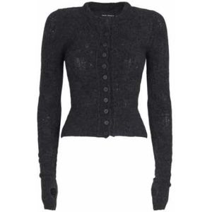 Isabel Benenato, Dames, Truien, Grijs, Maat: M Leer,