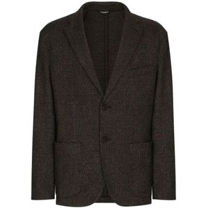 Dolce & Gabbana, Heren, Jassen, Bruin, Maat: M